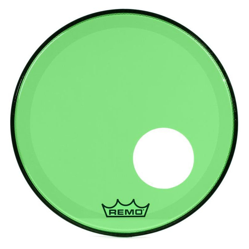 Remo P3-1320-CT-GNOH - 20''Bass,P3, Colortone Green OH Offset hole