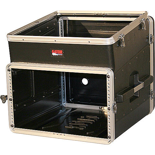 Gator GRC10X6 10 spaces on tilt, 6 spaces below. 19'' Polyethylene Rack