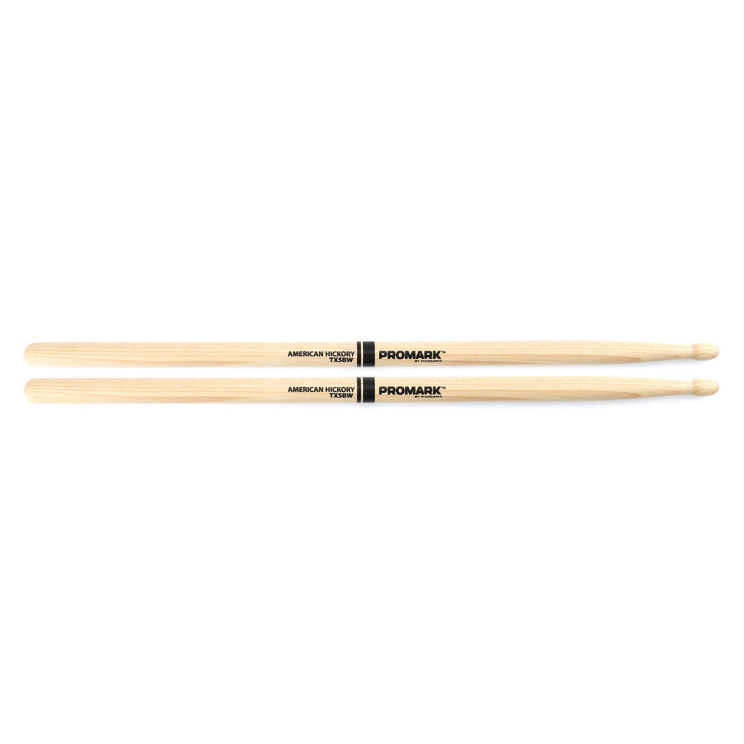 Promark TX5BW - Promark American Hickory 5B Wood Tip Drumsticks