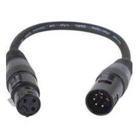 Digiflex LX LDMX-3F5M-1 - 1 Foot DMX Adapter -XLR3F to XLR5M