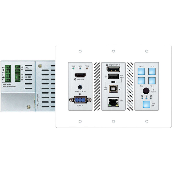 Key Digital KD-X3X1WUTX 4K/18G 3x1 HDBaseT Wall Plate Transmitter with Auto Switching - 328’