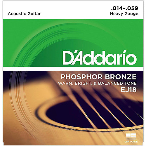 D'Addario EJ18 - SET ACOUS GTR PHOS BRONZE HVY
