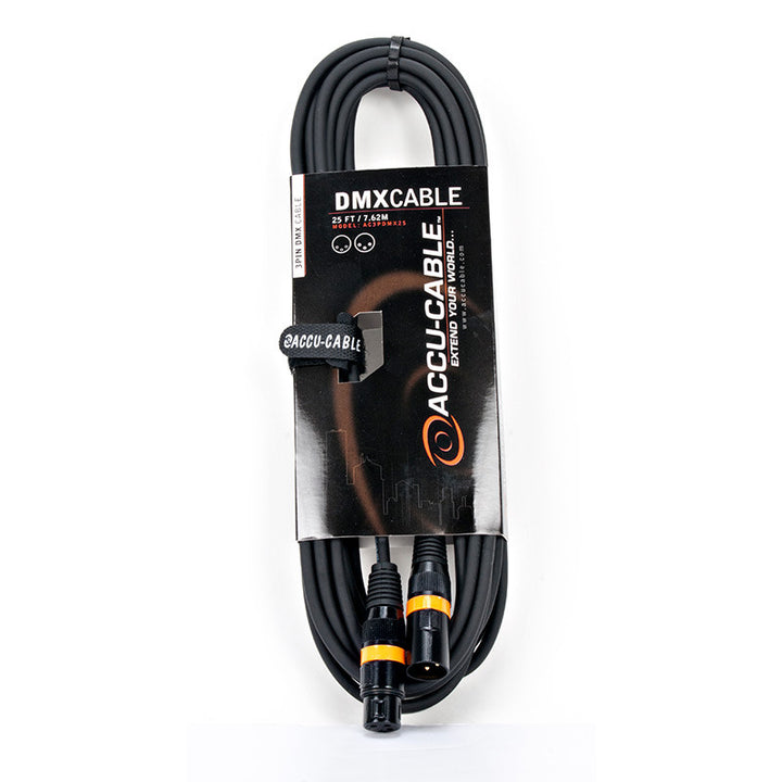 Accu-Cable Standard 3-Pin DMX Cable 25 Feet