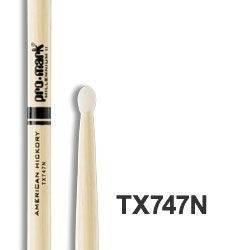 Promark TX747N -Promark American Hickory 747 Nylon Tip Drumsticks