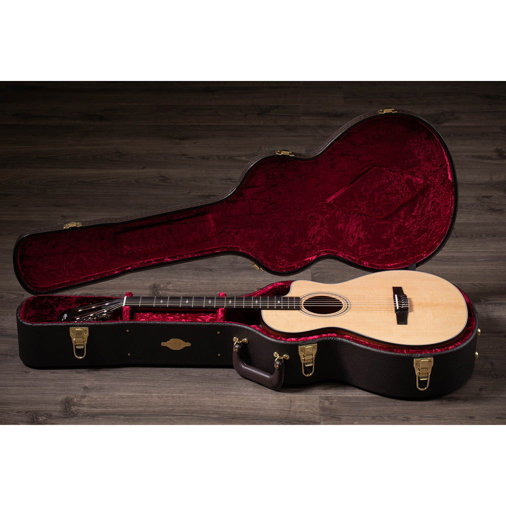 Taylor Guitars 312ce-N, Ebony Fretboard, ES-N ® Electronics, Soft Cutaway with Taylor First Edition Hardshell Brown Case