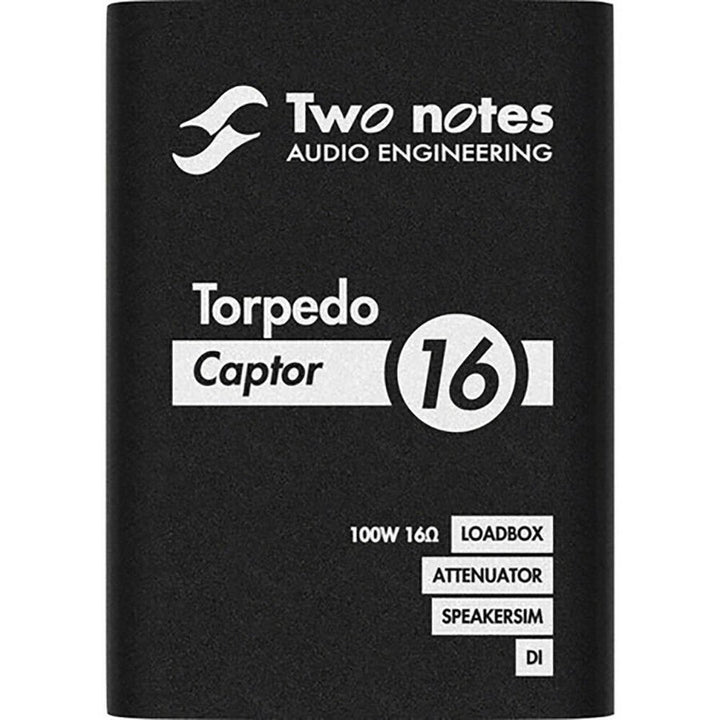 Two Notes Torpedo Captor (16 Ohm) Reactive Load Box, Attenuator, Amp DI and Analog Cab Simulator