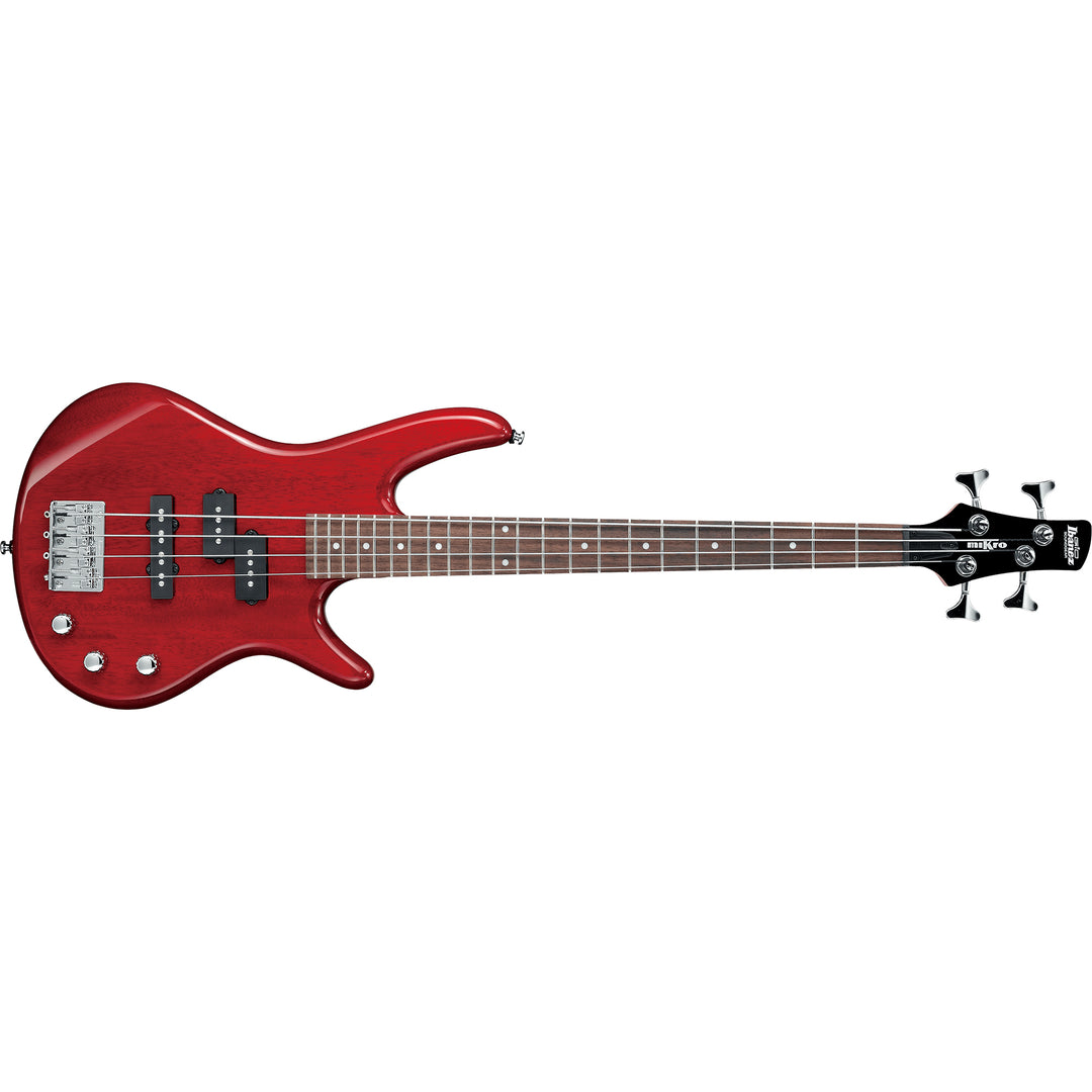 Ibanez Gio SR miKro "Short Scale" 4-String Electric Bass (Transparent Red) GSRM20TR
