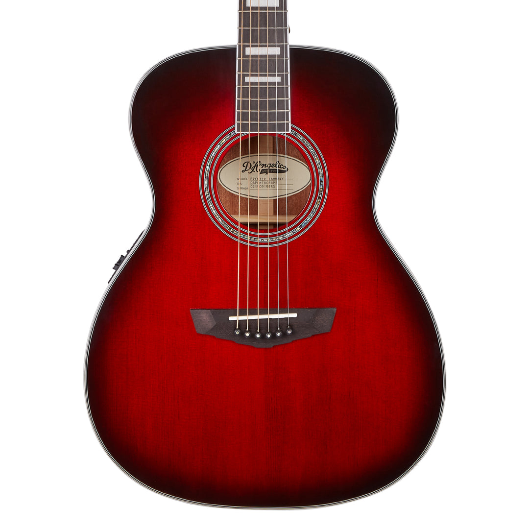 D’Angelico Premier Tammany Acoustic Guitar - Translucent Black Cherry Burst
