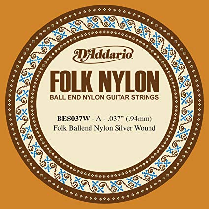 D'Addario BES037W - SINGLE FOLK SILVER 037 BALL