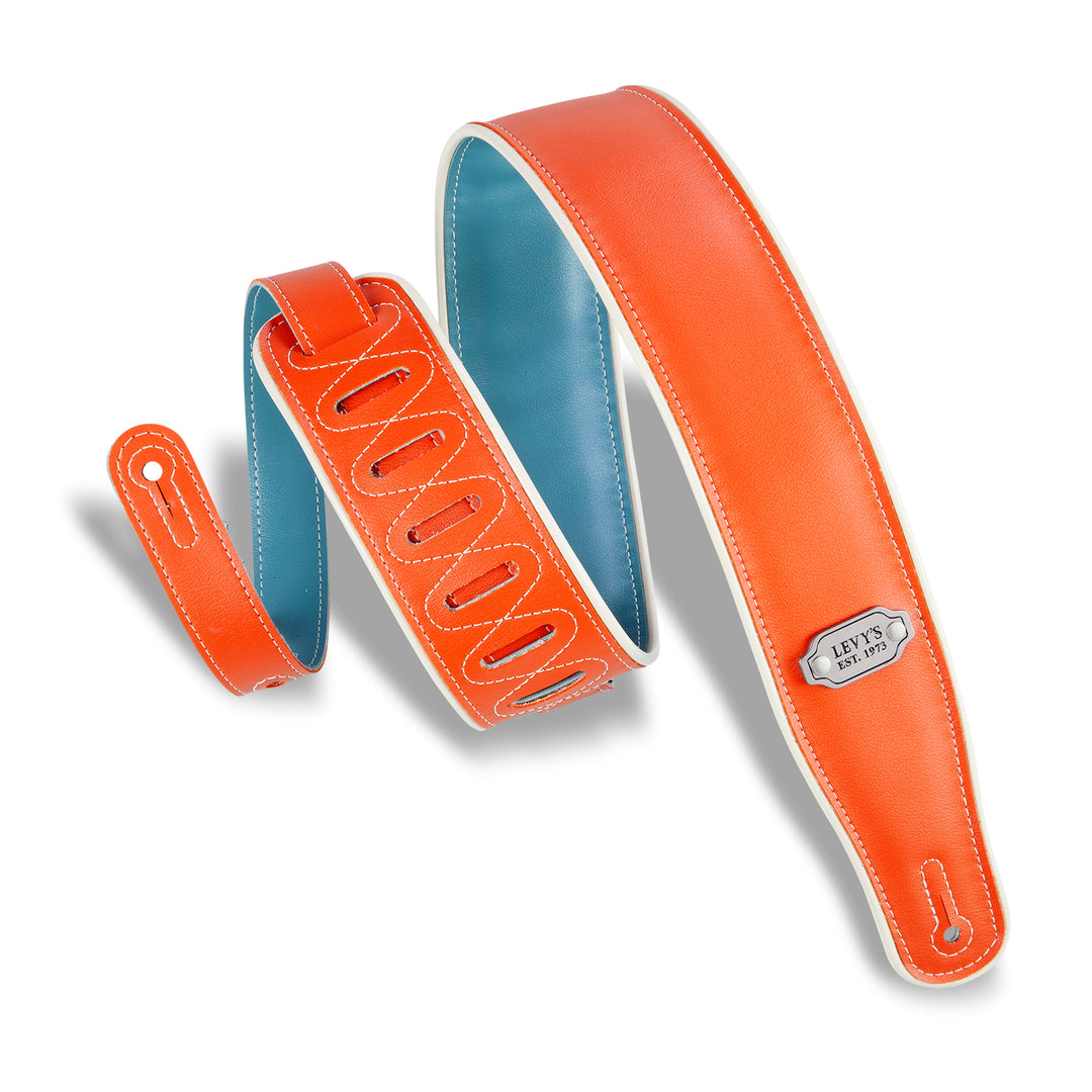 Levy's M26VCP-ORG_TEL Vinyl Guitar Straps