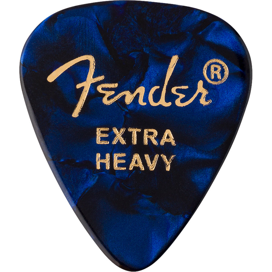 Fender Guitar Picks 351 Shape Premium Picks (12-Pack) Extra Heavy - Blue Moto