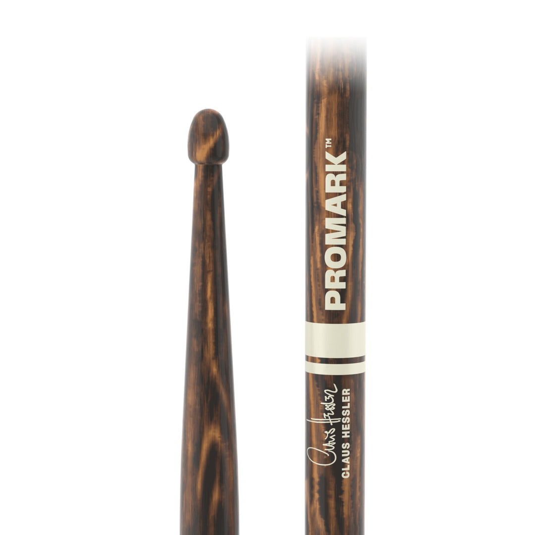 Promark TXCHW-FG-AGC-Promark Claus Hessler ActiveGrip Clear, FireGrain Hickory Drumstick, Wood Tip