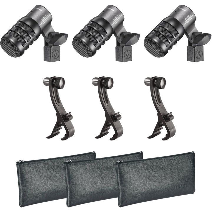 Audio-Technica ATM230PK Hyper-Cardioid Dynamic Instrument Microphone (3-Pack)