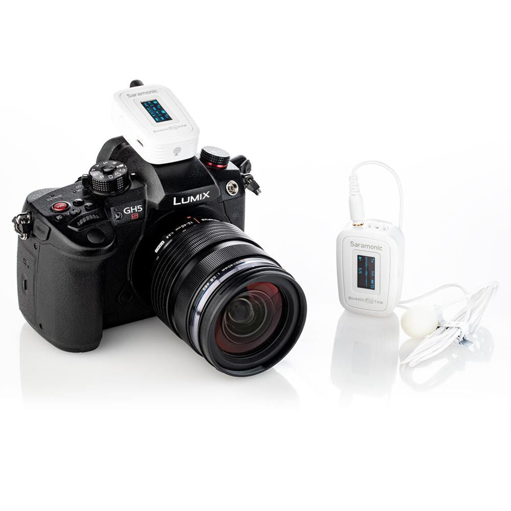Saramonic Blink 500 Pro B1 Digital Camera-Mount Wireless Omni Lavalier Microphone System (2.4 GHz) - White