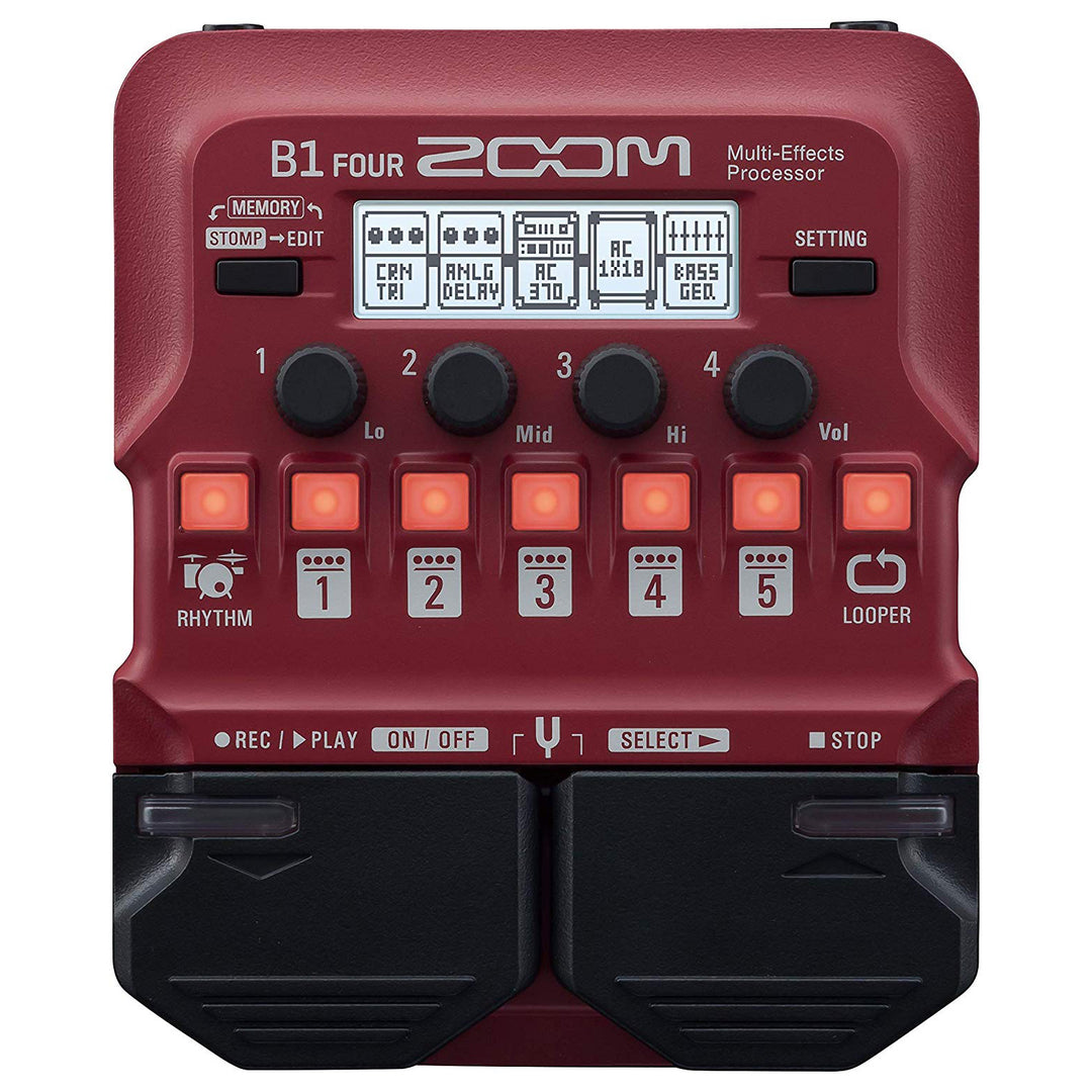 Zoom B1 FOUR Multi-Effects Processor Bass Guitar Pedal