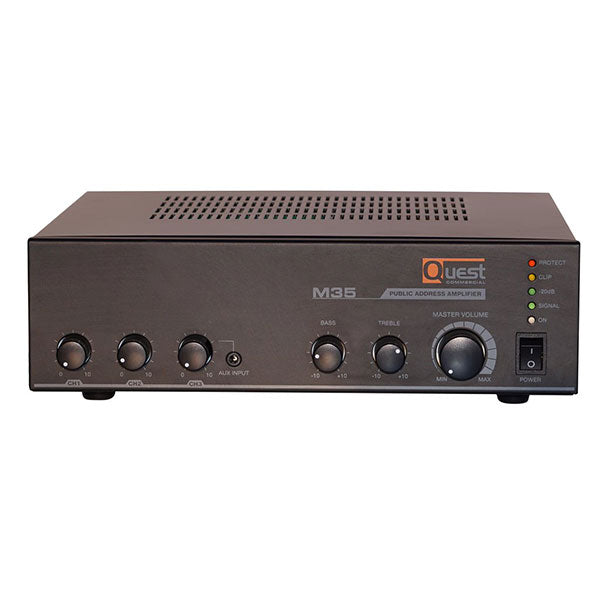 Quest M35 - 35W Mixer Amplifier 4Ω, 8Ω or 25V/70V