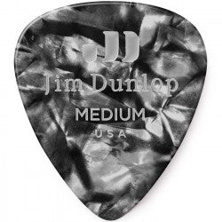 Dunlop 483P-02-MD Celluloid Black Pearl P.P. Med