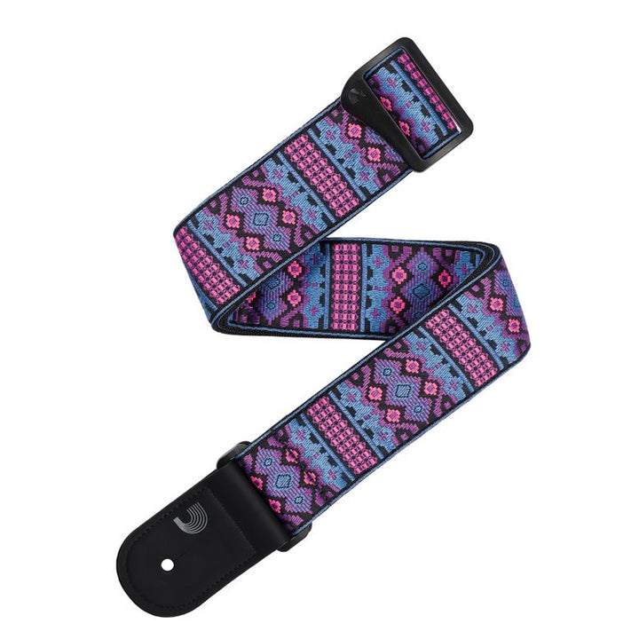 D'Addario Eco-Comfort Strap Line Extensions 50MM REC WVN OUTRUN, AZTEC