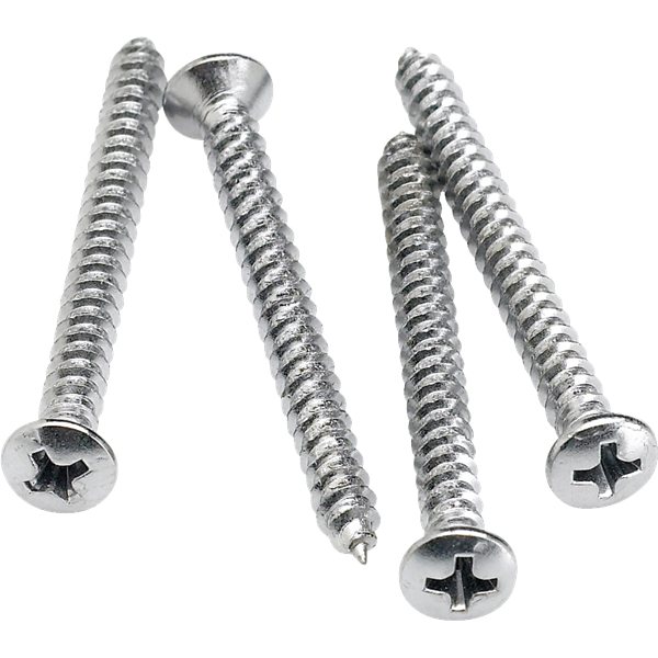 Fender Neck Mounting Screws (4) - Chrome