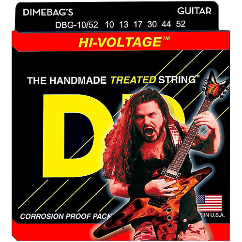DR Strings DBG-10/52 (Big - Heavy) - Dimebag Darrell Nickel Plated Electric: 10, 13, 17, 30, 44, 52