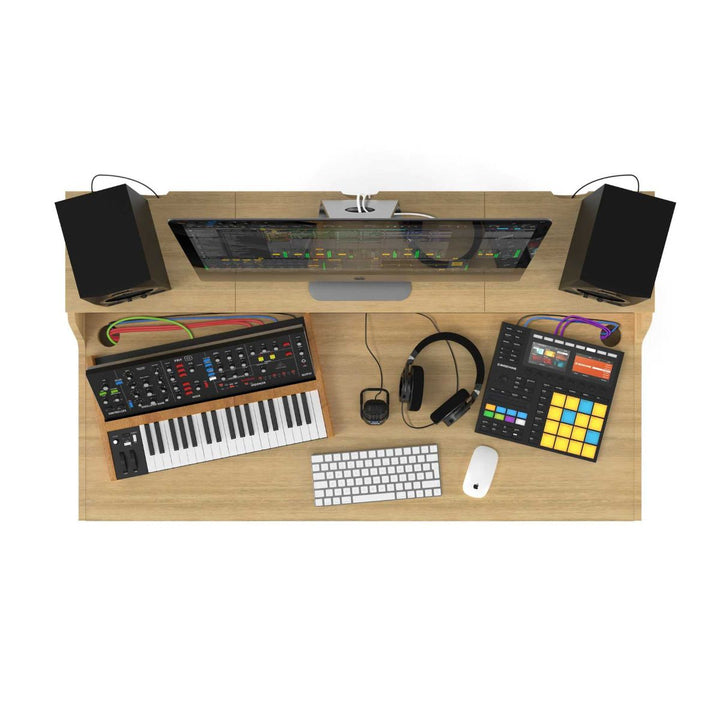Glorious Vintage Music Station Hybrid Combo DJ Table / Studio Workstation