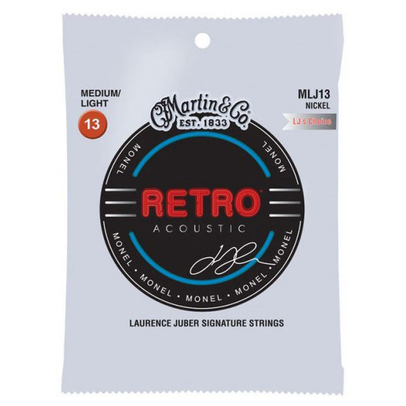 Martin MLJ13 Retro Acoustic Guitar Strings - Medium Light - LJ’s Choice
