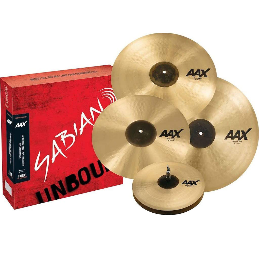 Sabian 25005XFC AAX Freq Performance Set-14", 16", 21", w/ FREE 18" Freq Crash