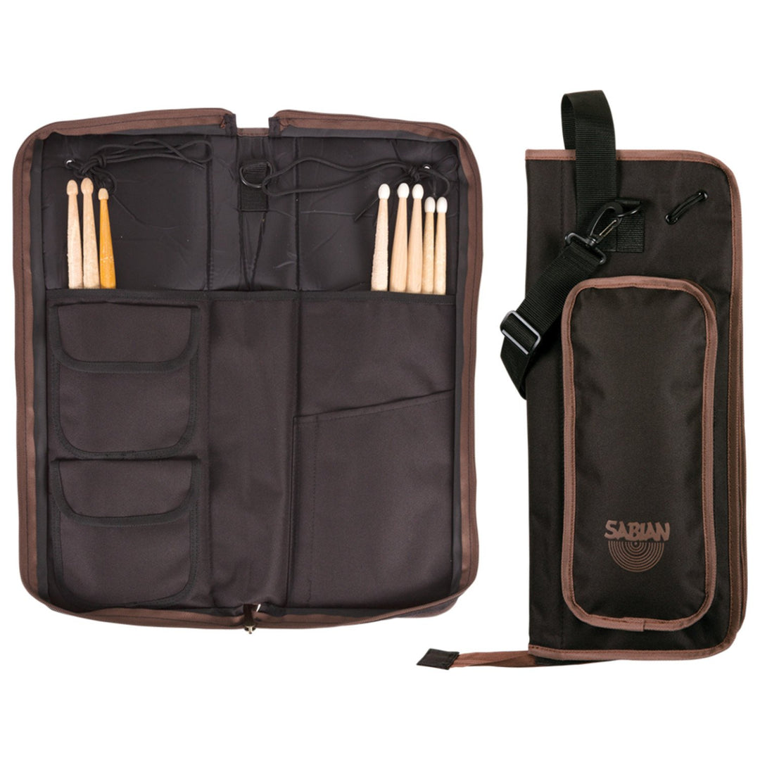 Sabian AS1BB - Arena Drumstick Bag (Black with Brown)