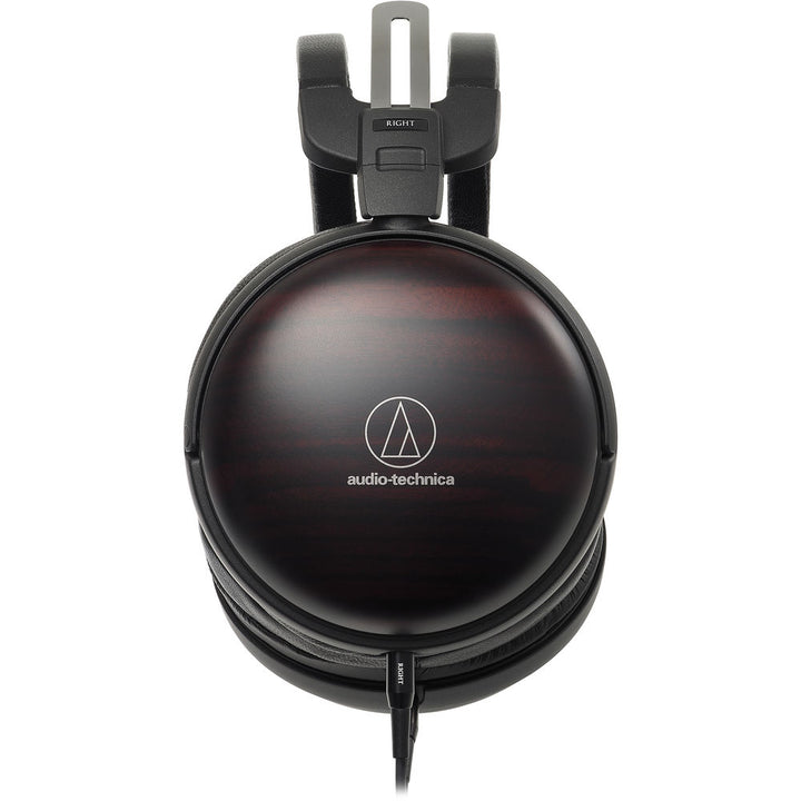 Audio-Technica Consumer ATH-AWKT Audiophile Closed-Back Dynamic Wooden Headphones - Striped Ebony