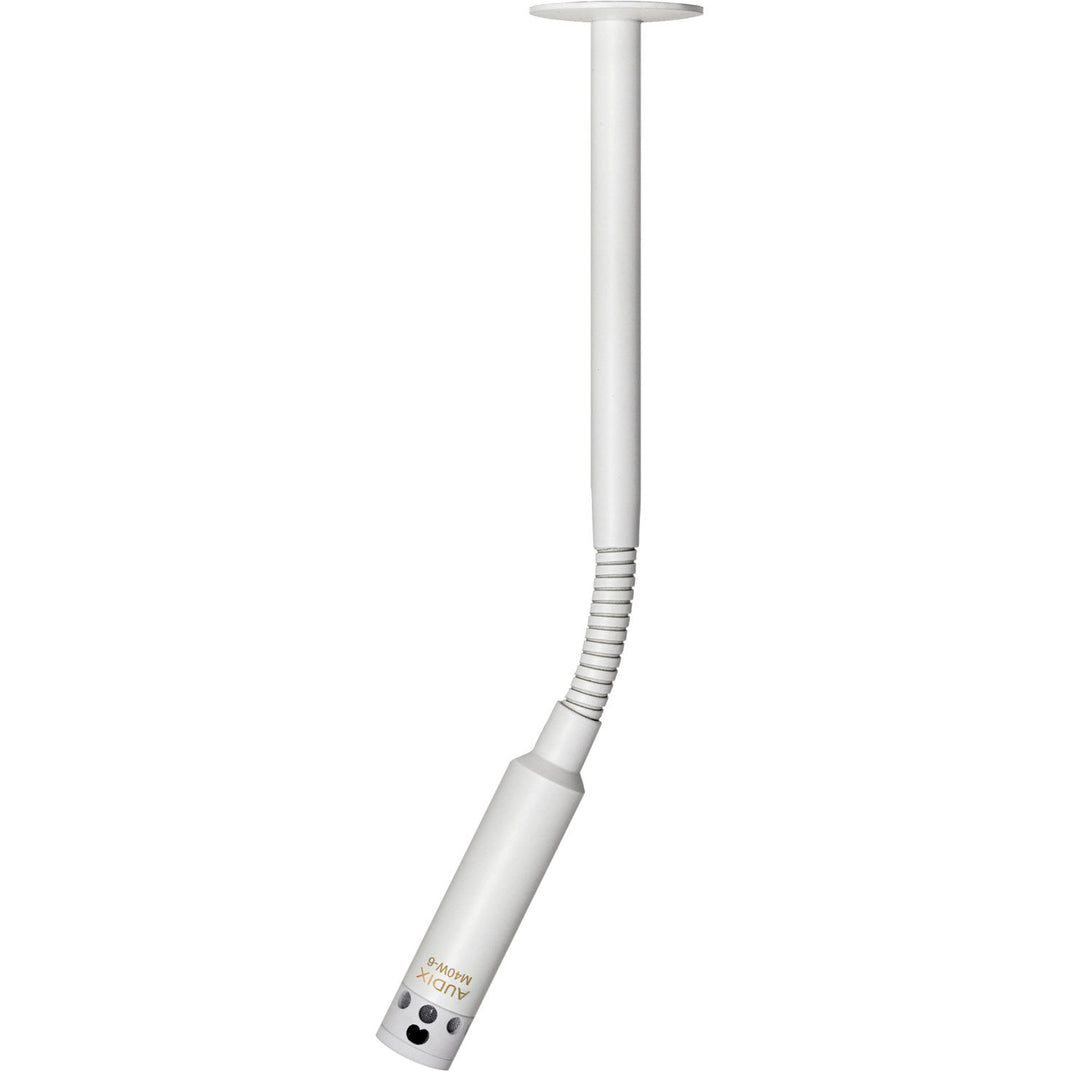 Audix M40W6 Miniature High-Output Ceiling Microphone w/ 6” Gooseneck - Hypercardioid