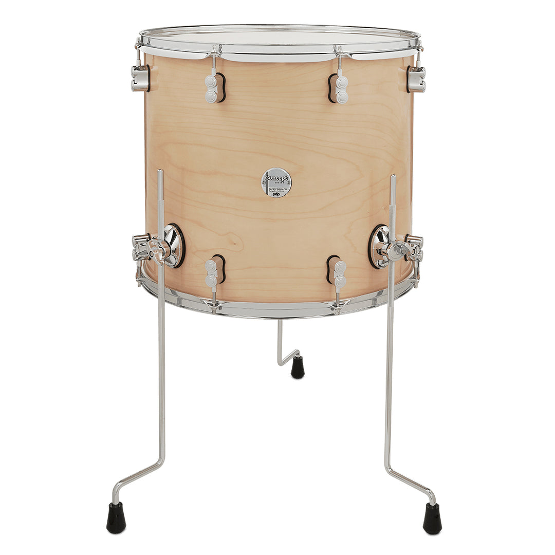 PDP Concept Maple Lacquer 16x18 Floor Tom w/ Chrome Hardware - Natural Lacquer