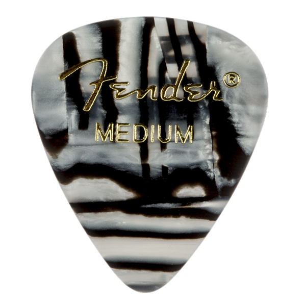 Fender 351 Shape Graphic Picks (12 per pack) - Zebra