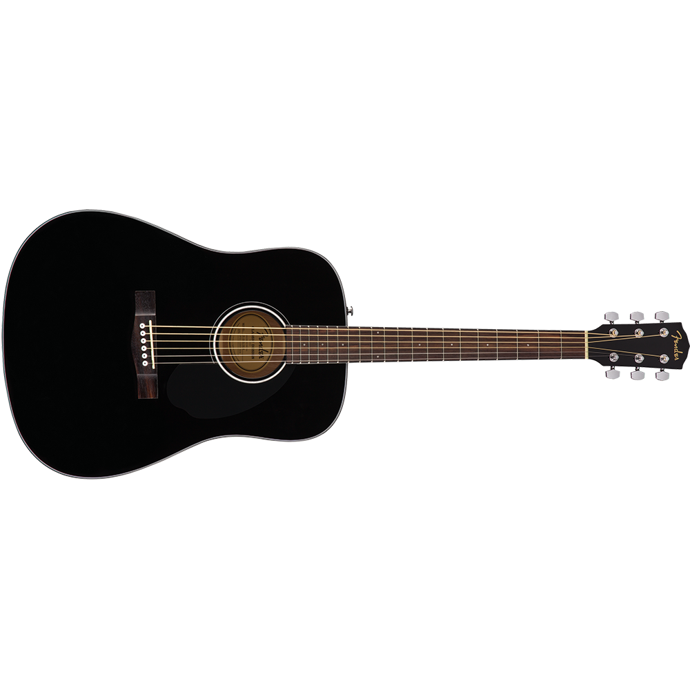 Fender CD-60S Dreadnought Acoustic Guitar w/ Walnut Fingerboard - Black