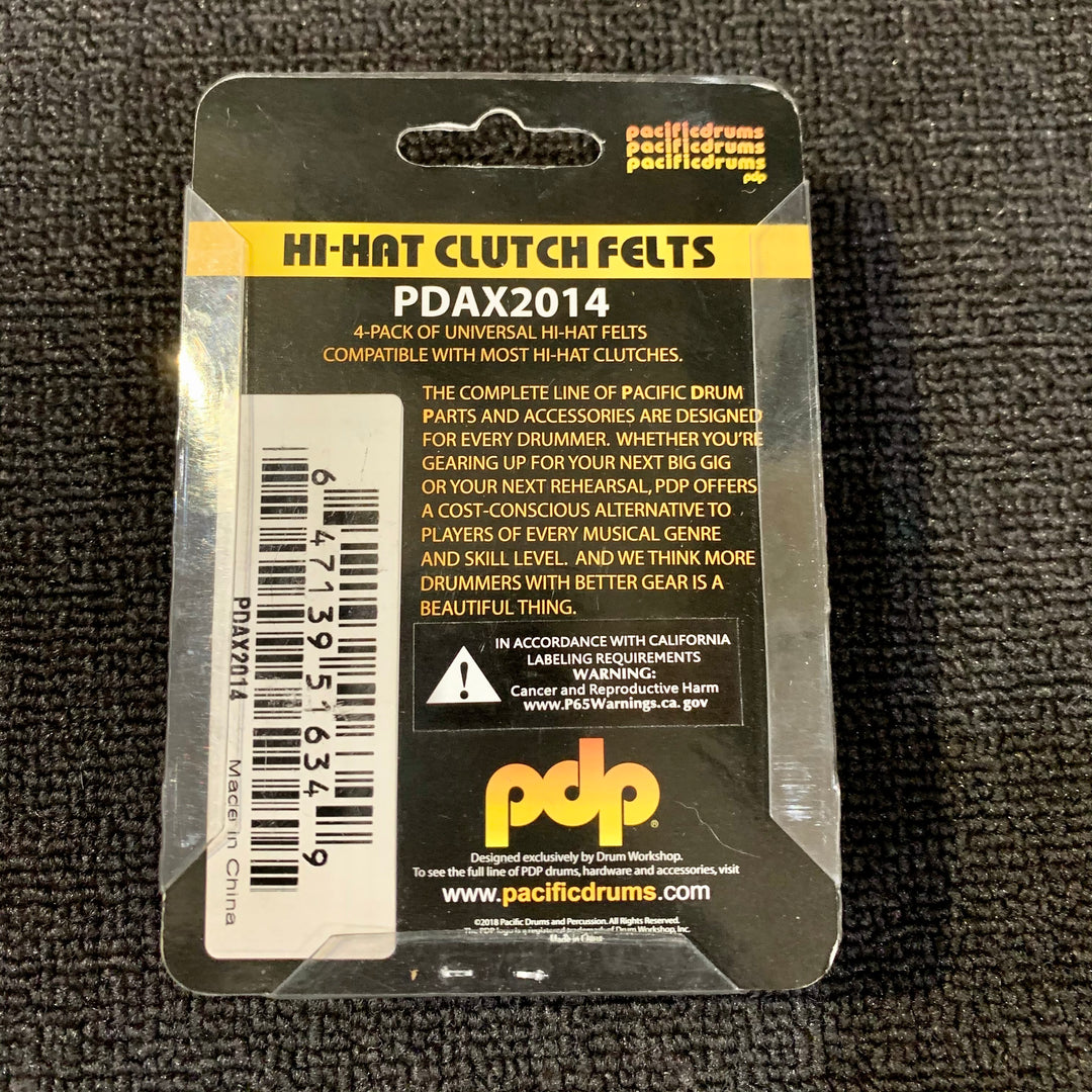 PDP PDAX2014 Felts for Hi-Hat Clutch (4-Pack) - Black