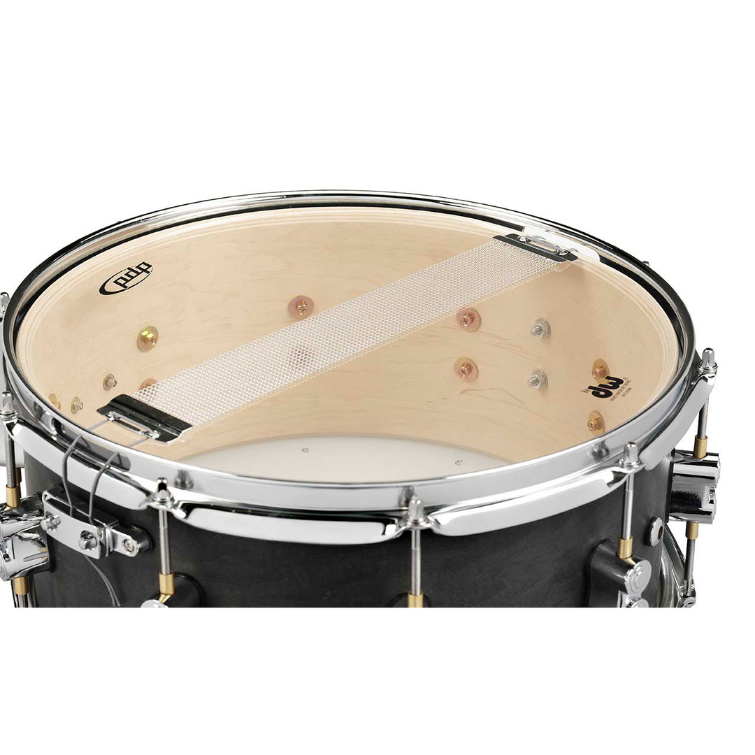 PDP Concept Series Black Wax Maple Snare, 7x13, Satin Black w/Chrome Hardware