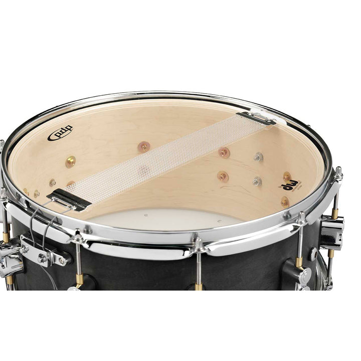 PDP Concept Series Black Wax Maple Snare, 7x13, Satin Black w/Chrome Hardware