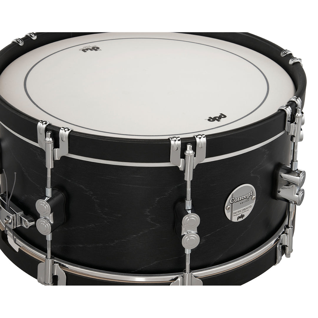 PDP Concept Maple Classic 6.5x14 Snare Drum - Ebony Stain w/ Ebony Stain Hoops