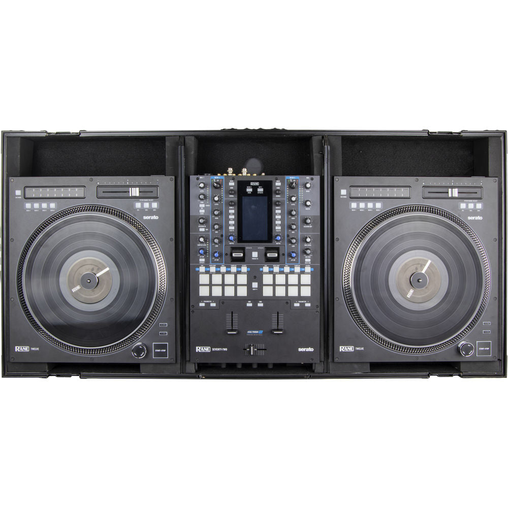 Odyssey FZGSRANE1272W Flight Zone Glide Style DJ Coffin Case for Rane Twelve and Seventy-Two - Black Label