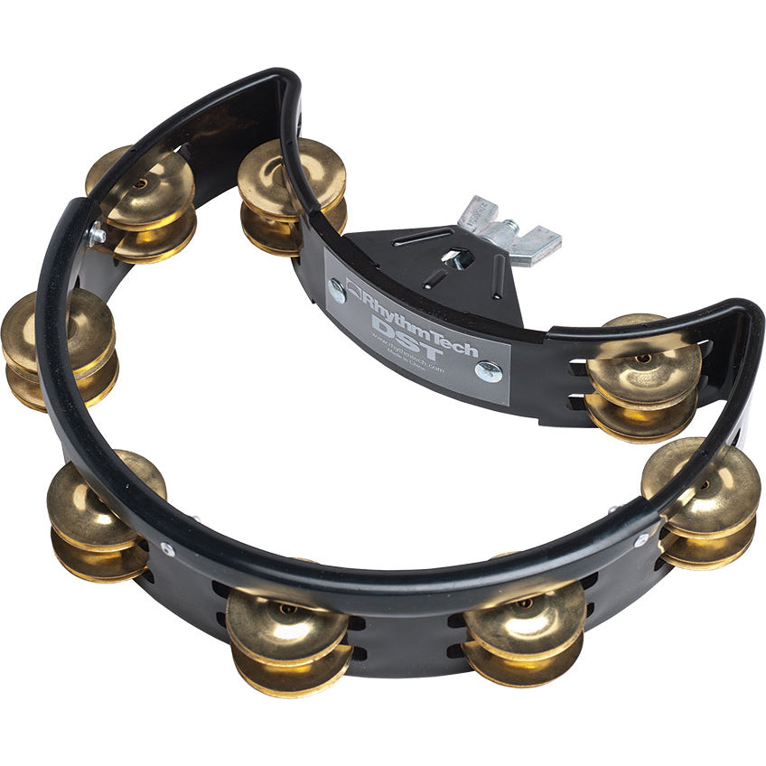 Rhythm Tech DST11 Drumset Tambourine - Black w/ Brass Jingles