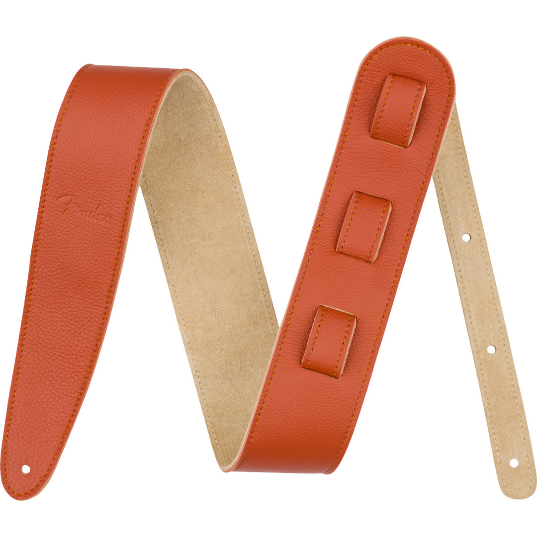 Fender Limited Leather Guitar Strap - Tangerine