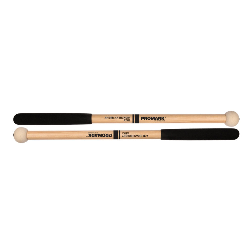 Promark ATH2 - Marching Series Felt Marching Tenor Mallets With Hickory Handles