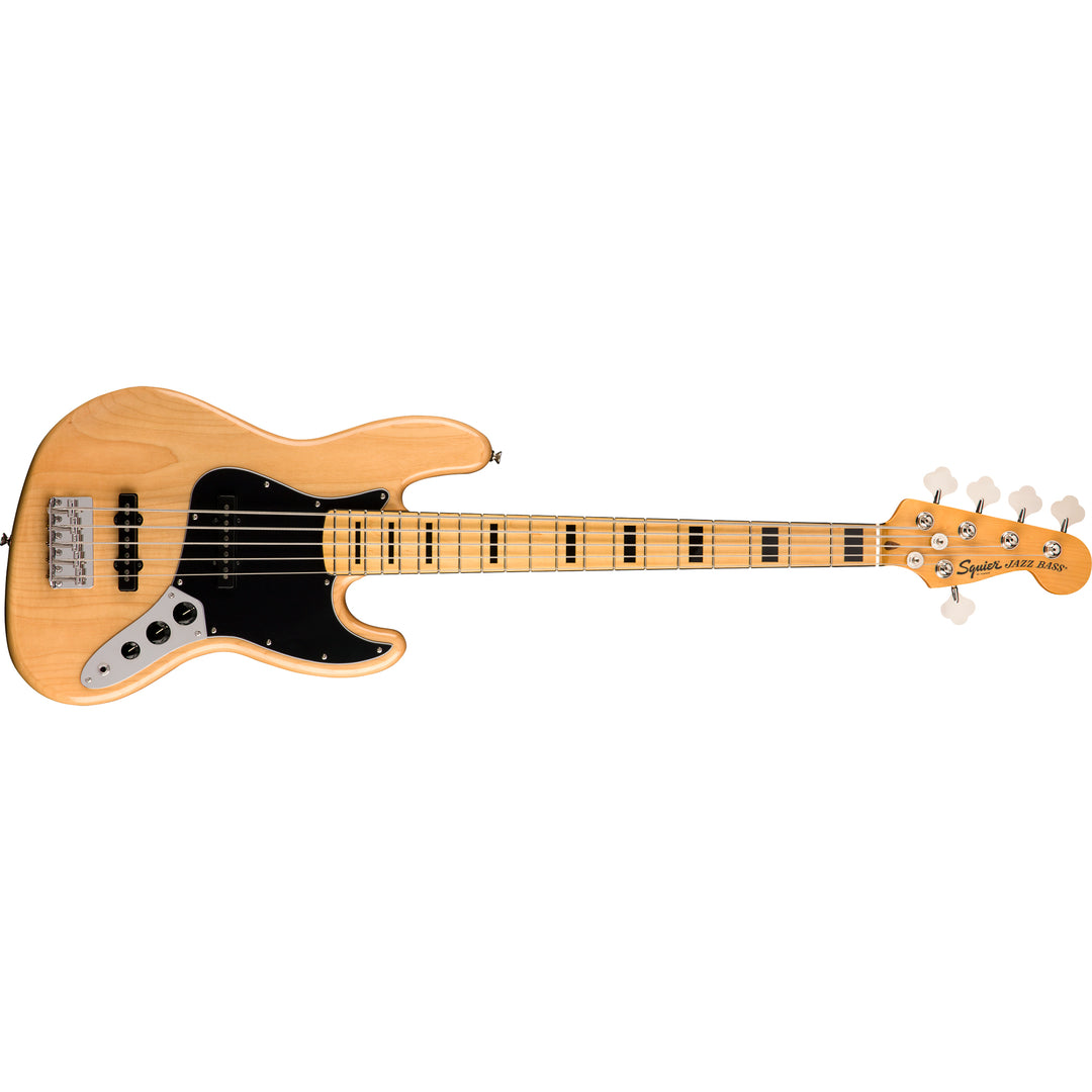 Squier Classic Vibe '70s Jazz Bass V Maple Fingerboard Electric Bass Guitar - Natural