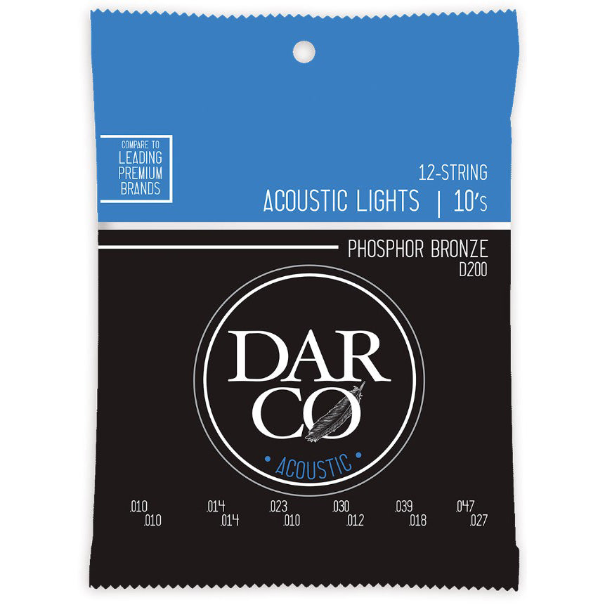 Martin D200 DARCO 92/8 Ph. Bronze Acoustic Guitar Strings - Light 12-String