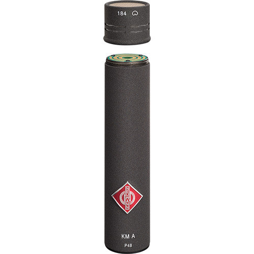 Neumann KM 184 A nx Small-diaphragm microphone, condenser, cardioid, XLR-3F, 48V phantom, NEXTEL black, including WNS120 and SG21