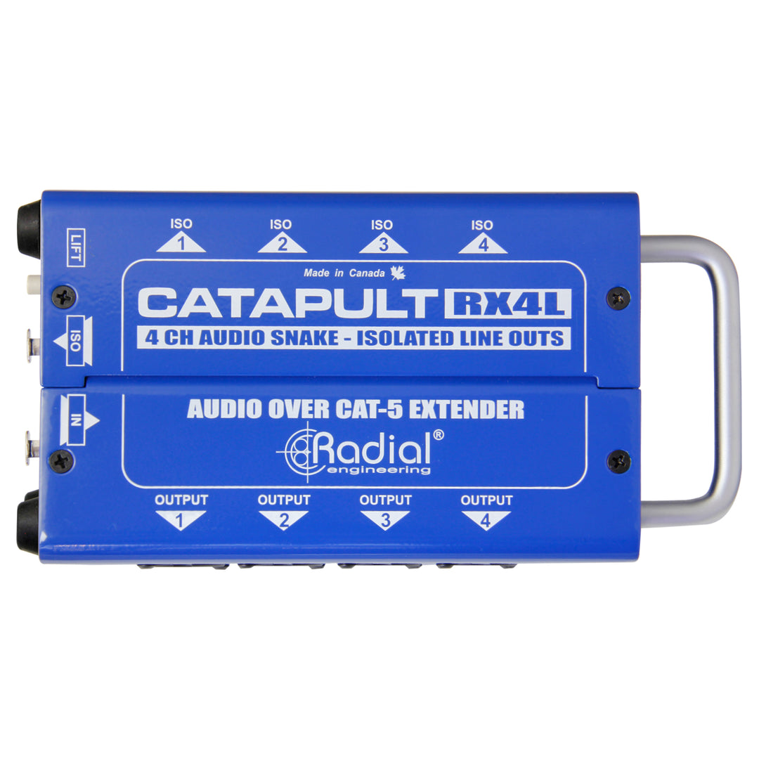 Radial Catapult RX4L Cat5/Cat6 Snake for Line-Level Audio Routing (Receiver)
