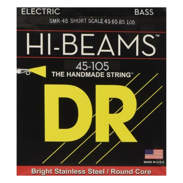 DR Strings SMR-45 (Medium - Short Scale) - HI-BEAM  - Stainless Steel: 45, 65, 85, 105  *SHORT SCALE
