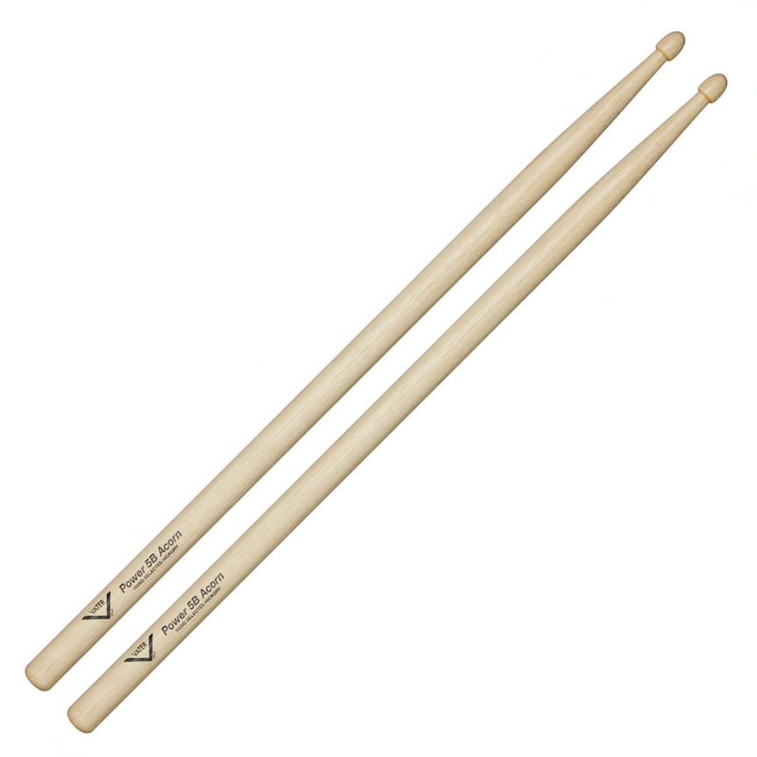 Vater VHP5BAW - Vater American Hickory Power 5B Acorn Tip Drumsticks
