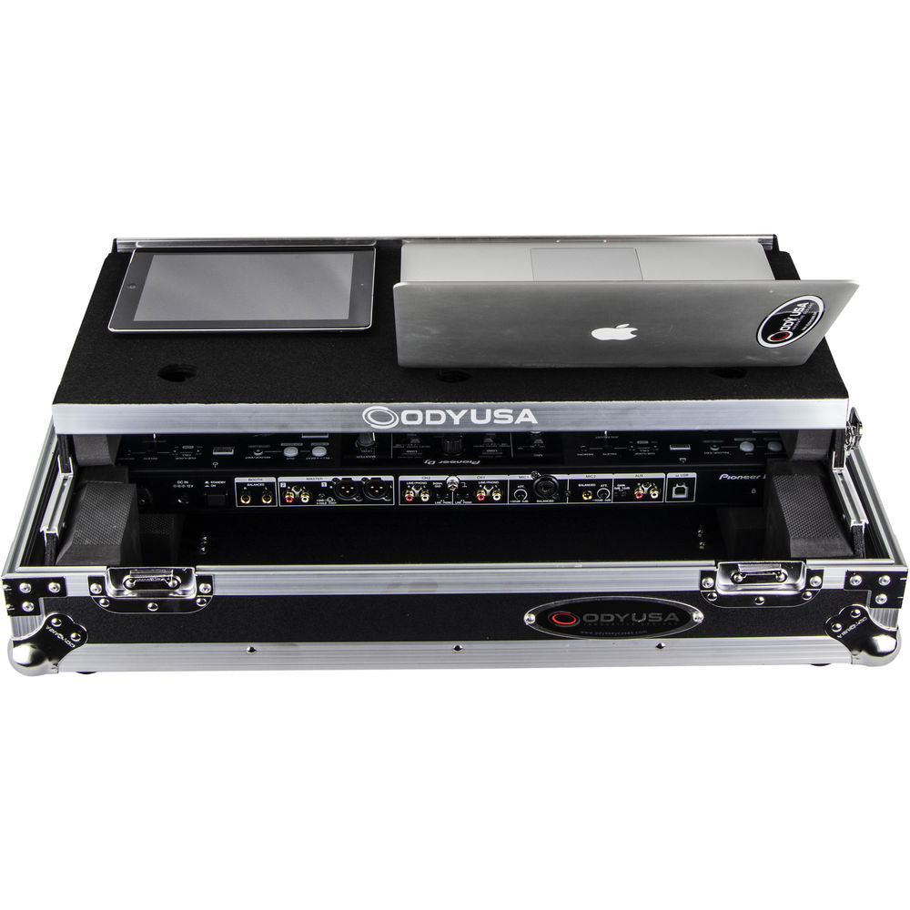Odyssey FZGSPIDDJ8001 Flight Zone Glide Style Flight Case for Pioneer DDJ-800 w/ 2U Rack - Silver