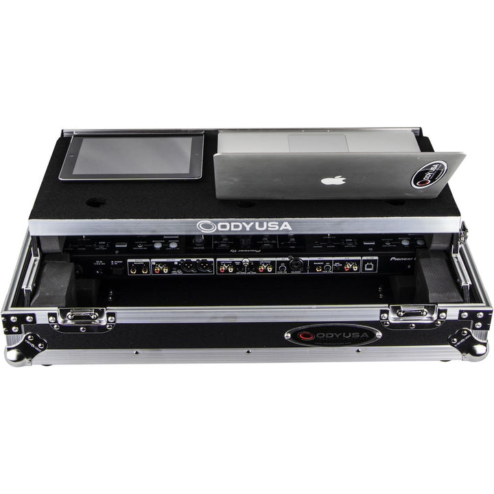 Odyssey FZGSPIDDJ8001 Flight Zone Glide Style Flight Case for Pioneer DDJ-800 w/ 2U Rack - Silver