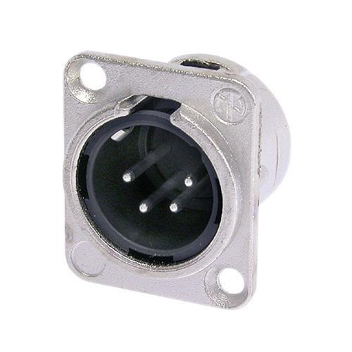 Neutrik NC4MD-L-1 - 4 Pin Nickel Chassis XLRM -D Size